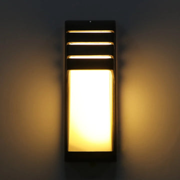 applique murale led moderne noire imperméable ip65 extérieur jardin véranda balcon