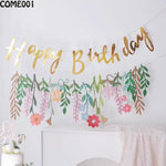 guirlande festive fleurs multicolores anniversaire mariage décoration papier texturé moderne