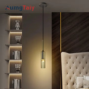 suspension luminaire moderne multiple tubes réglables noir gris clair doré