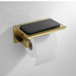 accessoires salle bain doré moderne porte serviettes support papier toilette porte savon vis montage
