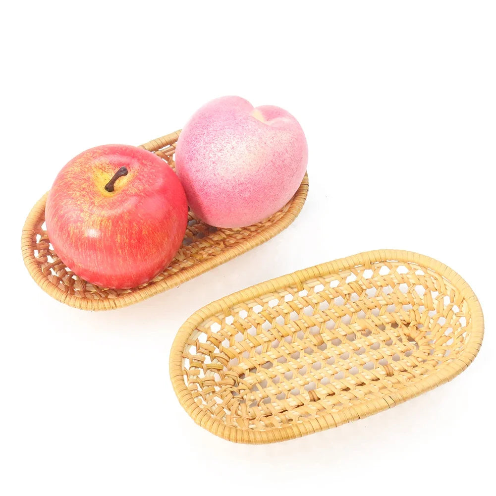 panier tressé naturel ovale rangement maison rusticité traditionnelleintérieur décoration fruits épices