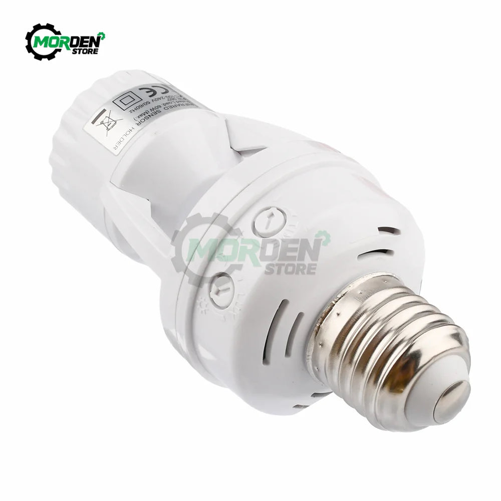 convertisseur led e27 pire capteur mouvement douille lampe moderne instruction blanc