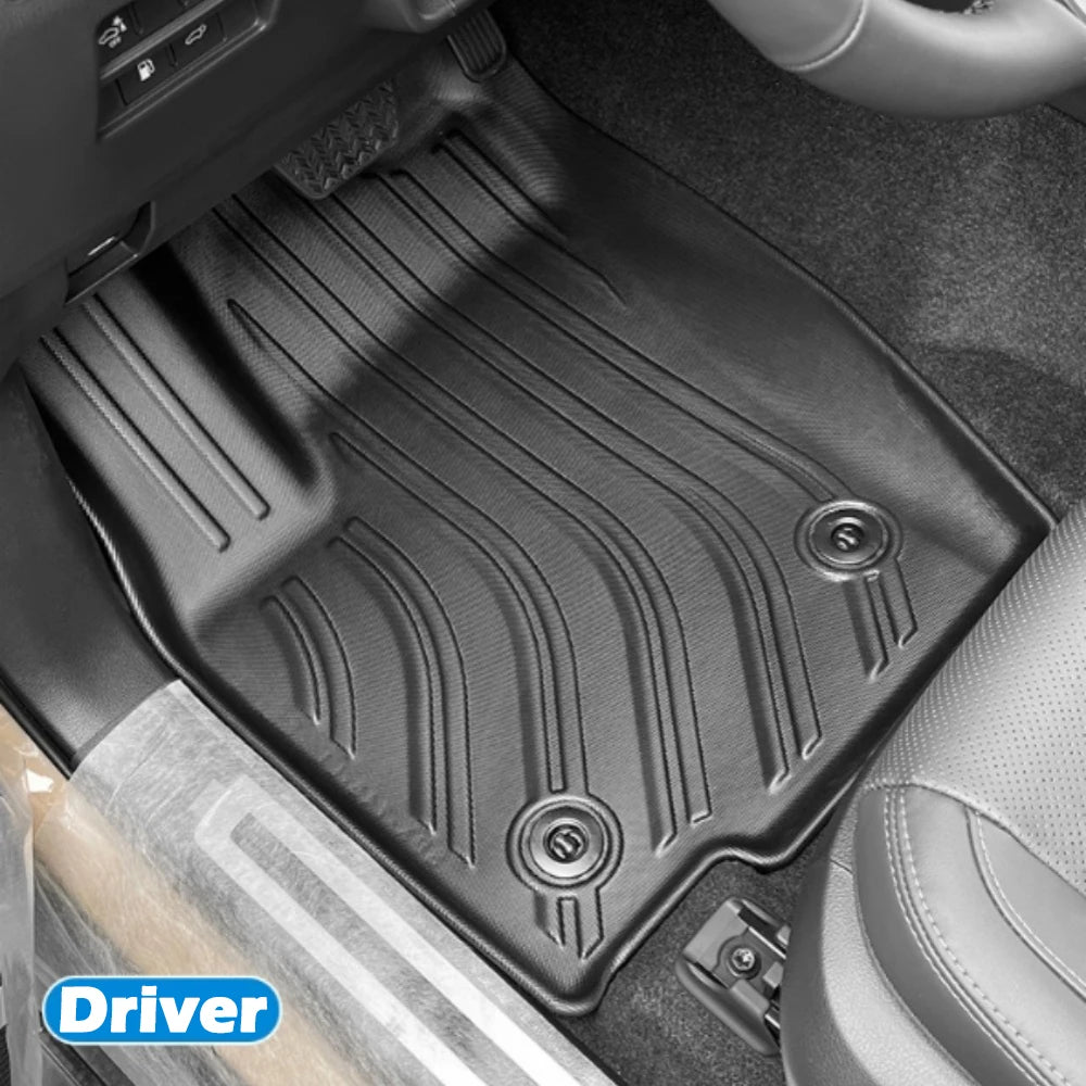 tapis sol voiture noir rayures horizontales moderne avant arrière