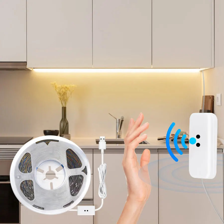ruban led adhésif blanc 3200k 6500k on off sensor 1m 2m 5m led strip