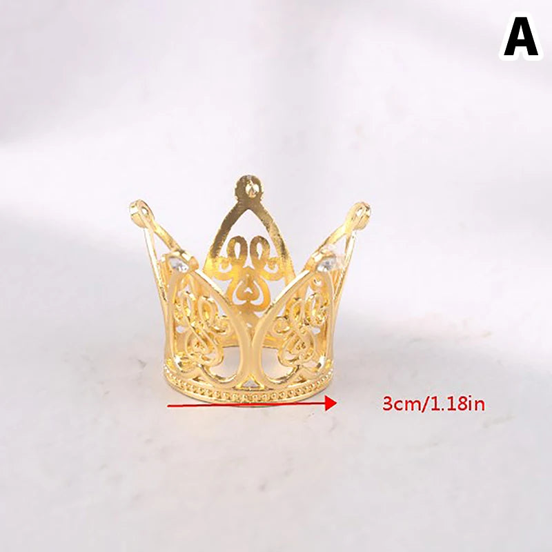 couronne or argent strass baroque élégante adhésive décoration fête princesse baby
