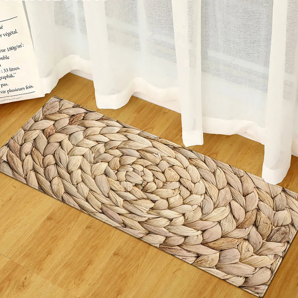 Tapis d'entrée en velours cristal, couleur unie et absorbant