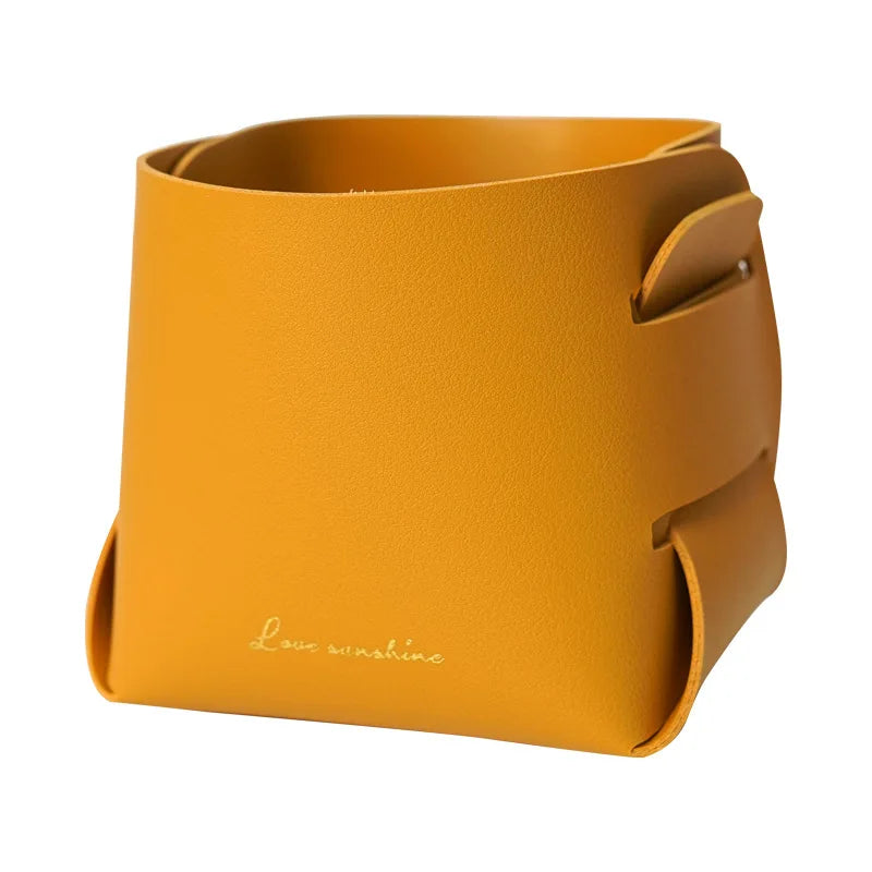 sac main simili cuir orange vert jaune moderne pliable poignées plantes sèches capacité charge