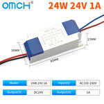 transformateur puissance blanc 5w 12w 24w ac100 240v dc5v 12v câbles couleur moderne compact