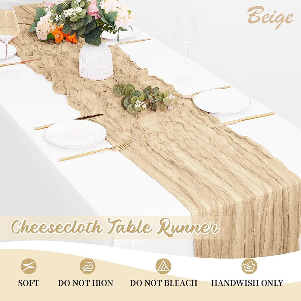 table chemin rouge bordeaux boho rustique semi transparente maison décor festive anniversaire mariage