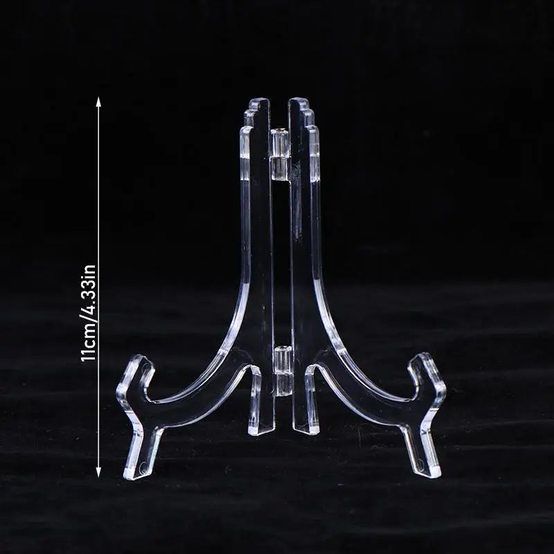 présentoir pliable transparent support assiettes clips moderne rangement domestique transparent sans motif plastique