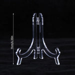 présentoir pliable transparent support assiettes clips moderne rangement domestique transparent sans motif plastique