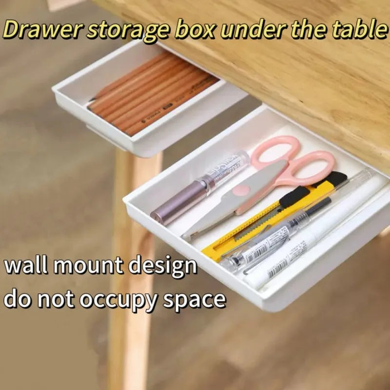 boîte rangement tiroir adhésive blanche moderne organisateur imperméable plastique