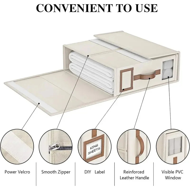 boîtes rangement gris modernes fenêtres pvc étiquettes personnalisables velcro rechargeables