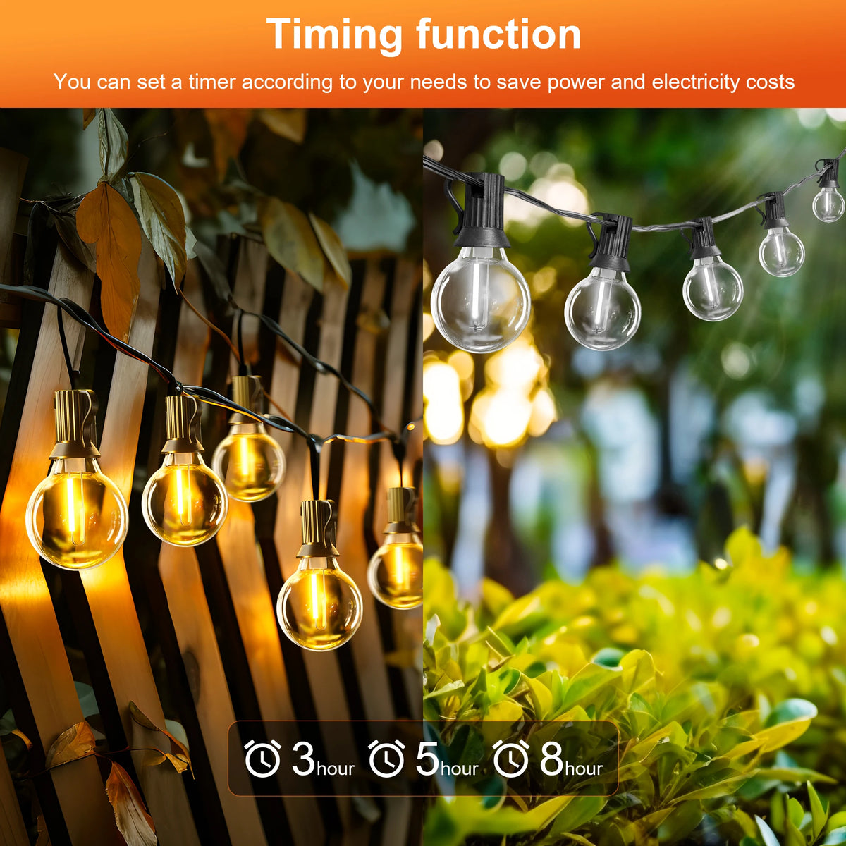 guirlande lumineuse led jaune ampoules transparentes câble bronze rustique ip44