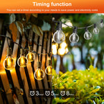 guirlande lumineuse led jaune ampoules transparentes câble bronze rustique ip44