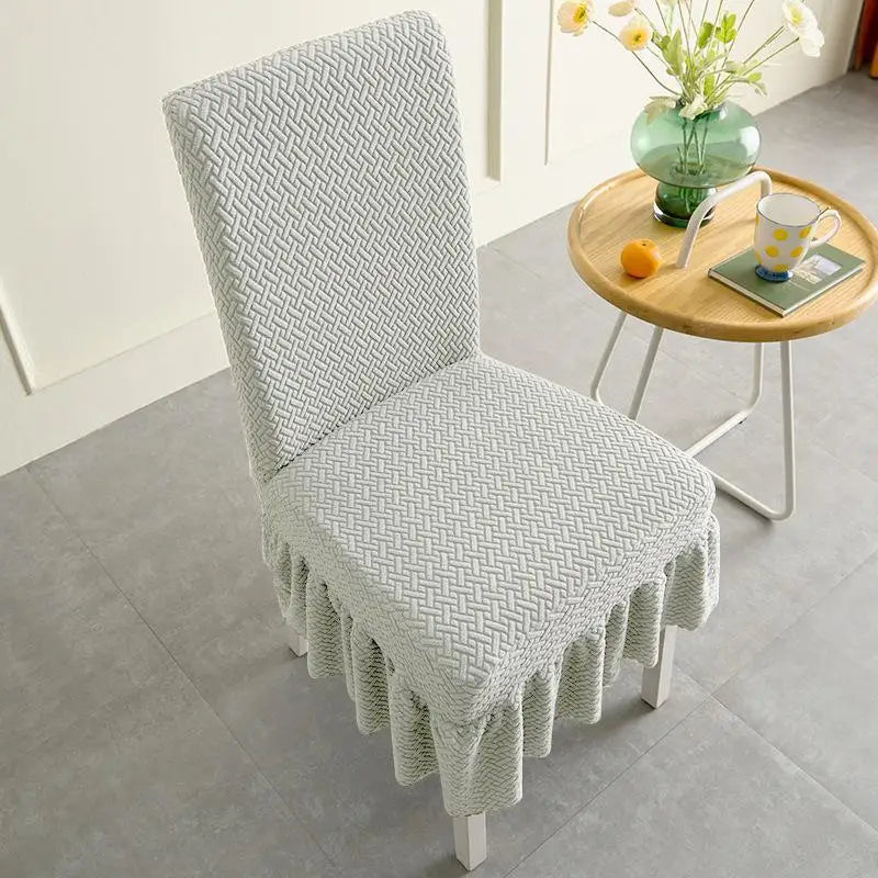 housses chaise moderne bleu beige tissu jacquard adhésif résistant taches
