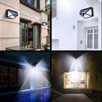 lampe solaire détecteur mouvement extérieure sécurisée led noire contemporaine mur automatique