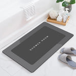 tapis douche moderne adhésif antidérapant absorbant confortable salle bain gris foncé