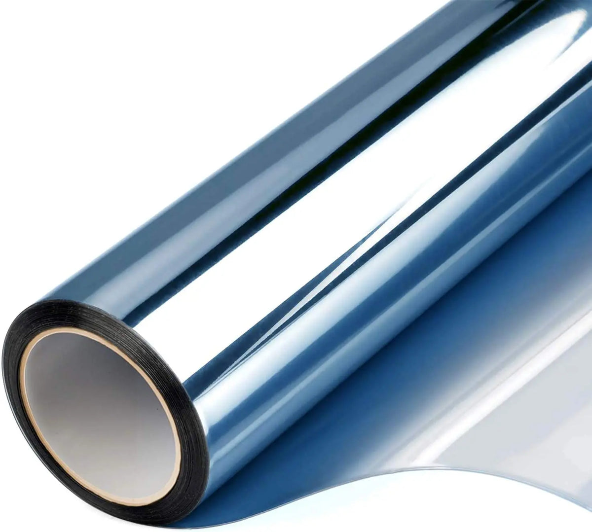 film fenêtre adhésif argenté bleu moderne protection uv isolation thermique