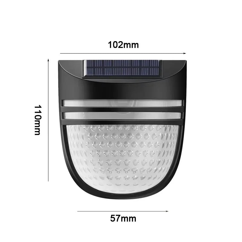 lampe solaire murale moderne noire transparente panneau adhésif perforée ip65