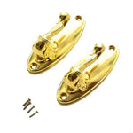 boucles rideau floral bronze doré argenté cuivre classiques pack deux boucles