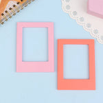 cadres photo magnétiques réfrigérateur couleurs transparentes minimaliste rose bleu orange violet jaune