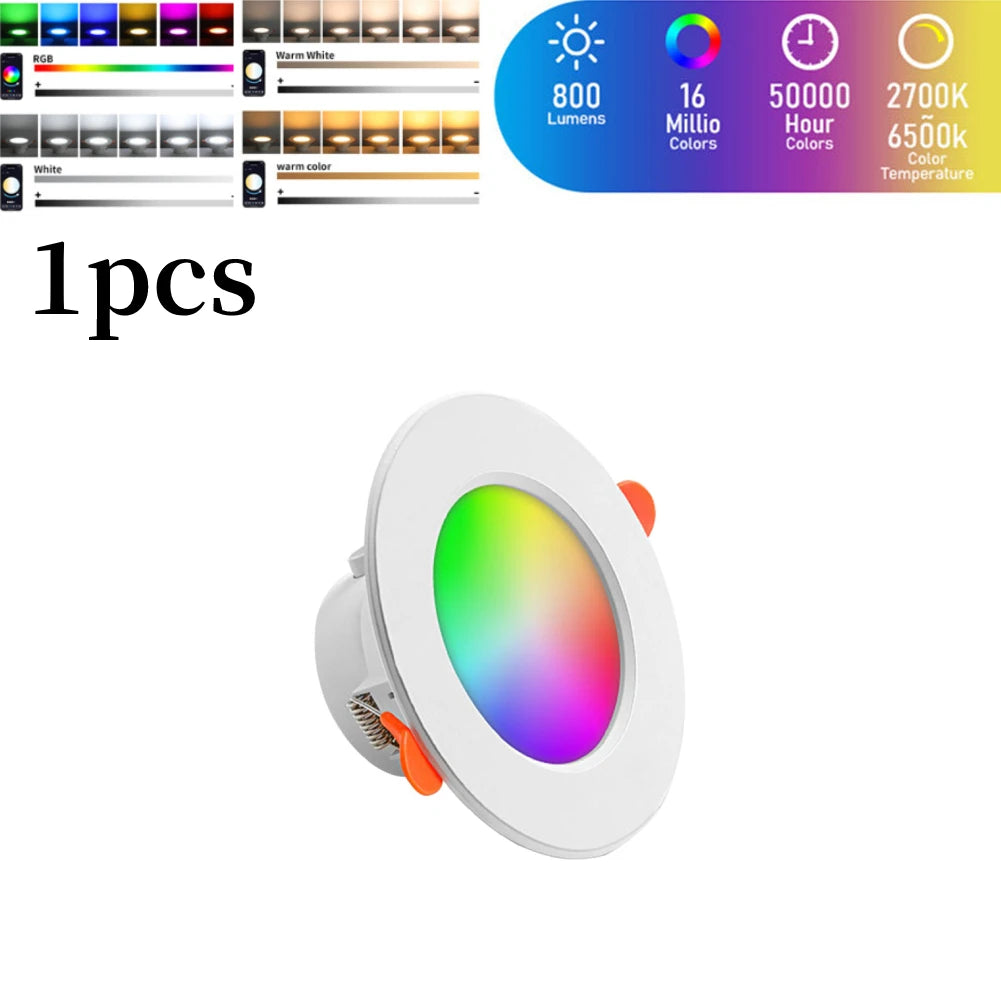 ampoules led intelligentes blanc moderne 16 couleurs rgb e27 encastrables translucides 2700k 6500k