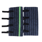 tapis d'accès gris foncé rayures horizontales antidérapant clips noirs moderne camping car voyage