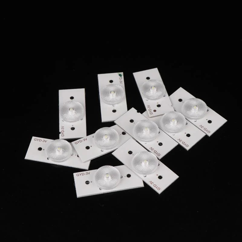 LED blanches rondes transparentes modernes adhésif 10 pièces fixations incluses