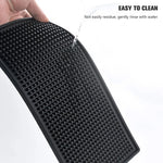 tapis bar caoutchouc silicone noir perforations antidérapant moderne cuisine accessoire résistant chaleur