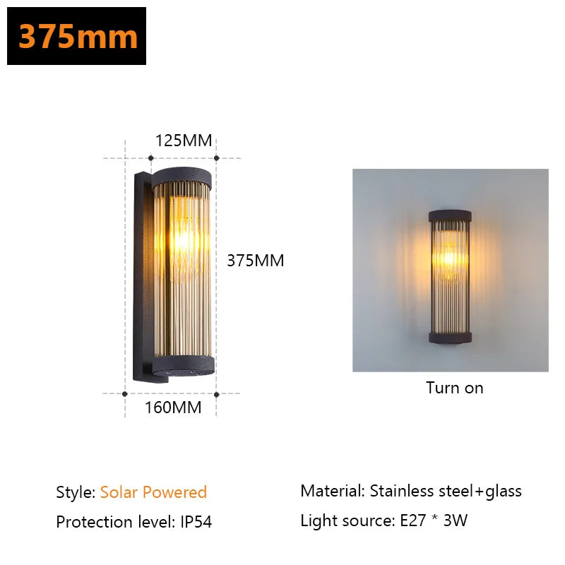 lampe murale gris moderne rayures verticales éclairage extérieur résistante intempéries led rechargeable occlusion abatjour