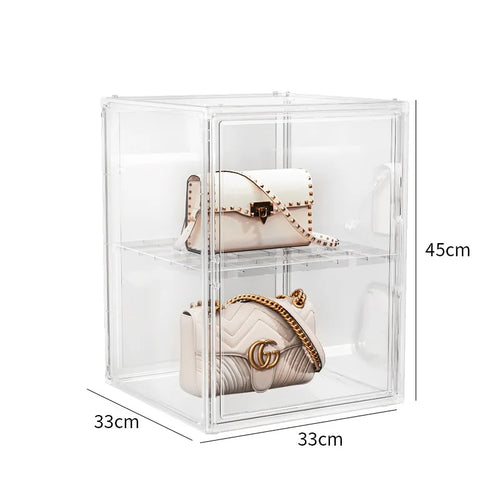 boîte rangement acrylique transparente organisateur figurines vitrine empilable maison moderne