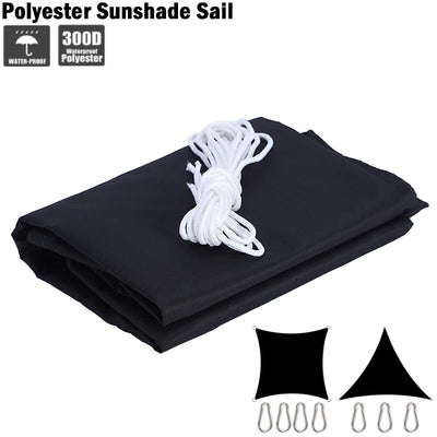 Voile d'ombrage rectangulaire 5x4 noire sur terrasse