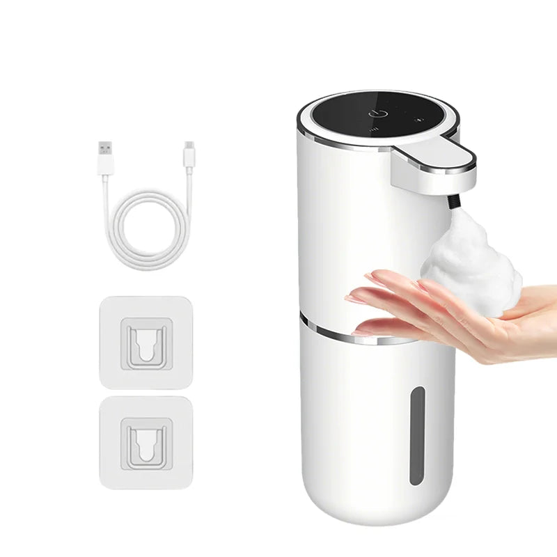 distributeur automatique savon noir blanc rechargeable tactile moderne minimaliste