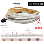 ruban led flexible 160leds ws2812 cob blanc moderne adhésif 50000 heures rgb