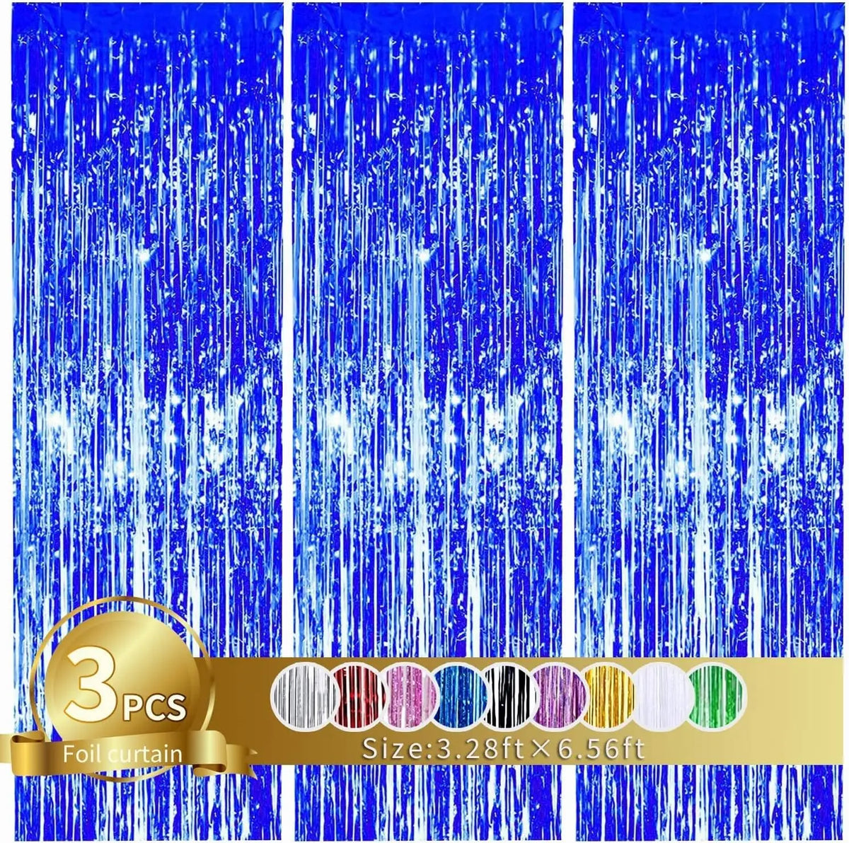 rideau tinsel or argent rose festif décoration anniversaire noël mariage festive