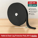 protections pieds tables chaises adhésives noires texture géométrique moderne antidérapantes rouleaux pièces rondes carrees