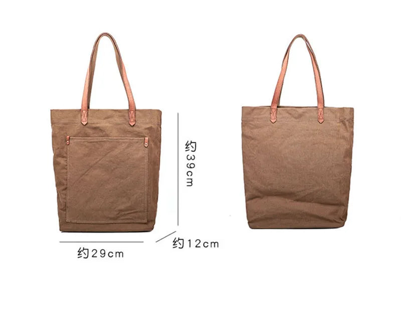sac main vert olive toile douce fermeture éclair casual unisexe polyvalent texture tissée casual