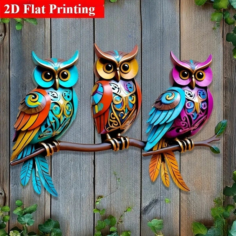décoration murale sculpture oiseaux motifs floraux bleu vert orange contemporain