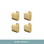 accessoires salle bain doré moderne porte serviettes fixations murales ensemble quincaillerie