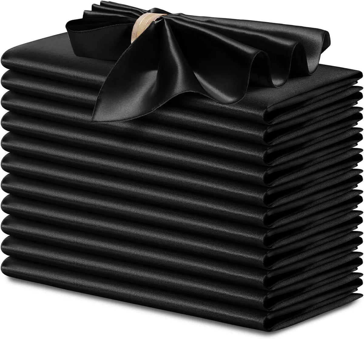 serviettes table satin rouge modernes 12 pièces cuisine mariage fêtes