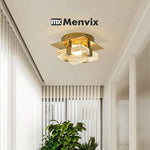 lampe moderne or transparent texture marbrée verre cuivre led acier vis facile chambre salon