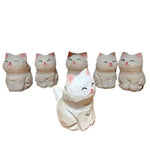 statue chat blanc origami artisanale moderne décoration intérieur table chambre maison