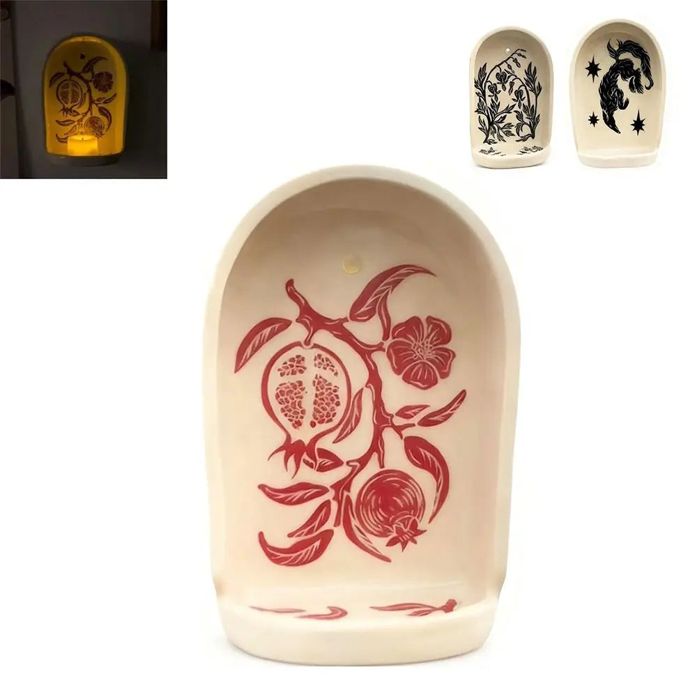 supports muraux décoration bohème motifs floraux rustiques abstraits fixations murales objets décoratifs variés