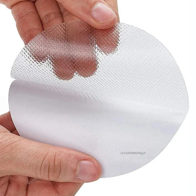 tapis autocollant moderne blanc ronds salle bain anti glissade respectueux environnement 12 pièces