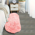tapis moderne rose clair gris bleu turquoise peluche doux salon chambre maison