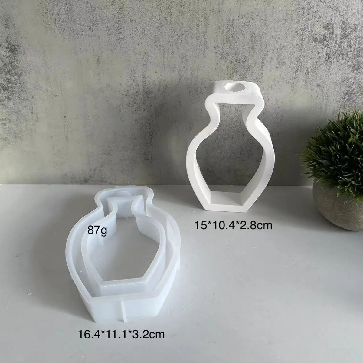 vases silicone blancs modernes contemporains artisanat bricolage hydroponiques gypse colle