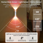 lampe murale sensor motion rechargeable rgb blanc moderne aimants autonomes