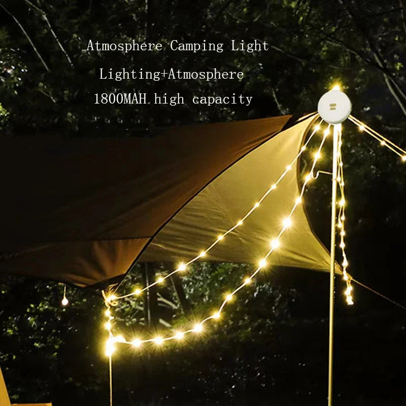 lumière led guirlande flexible camping ambiancé décoration extérieure intérieure multiples couleurs rechargeable