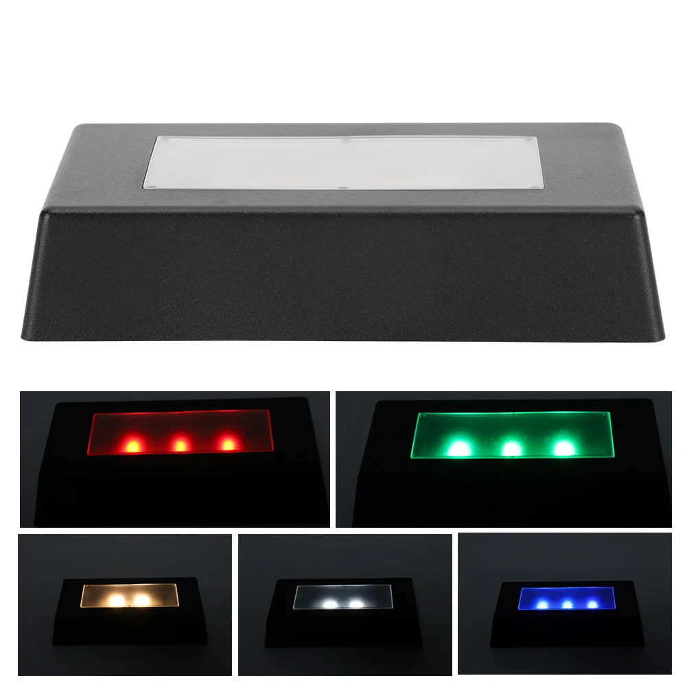 support moderne noir câble usb adaptateur alimentation led 11cm large 2.5cm profond bijou cristal